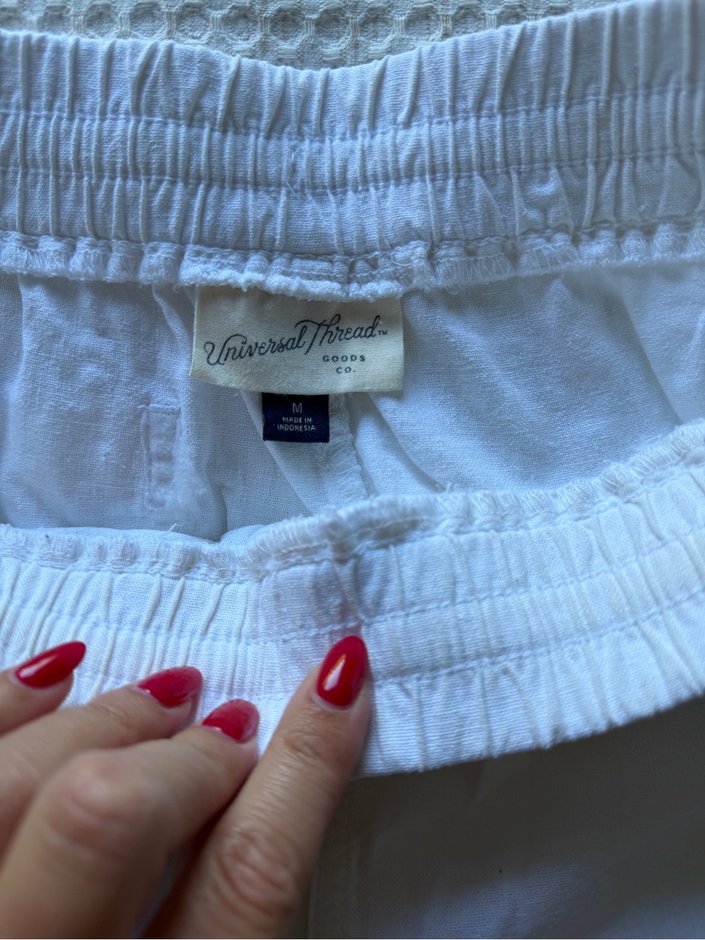 Universal Thread White Drawstring Linen Shorts (Target) - Picture 2 of 3